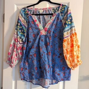 Sundance Mixed Print Blouse